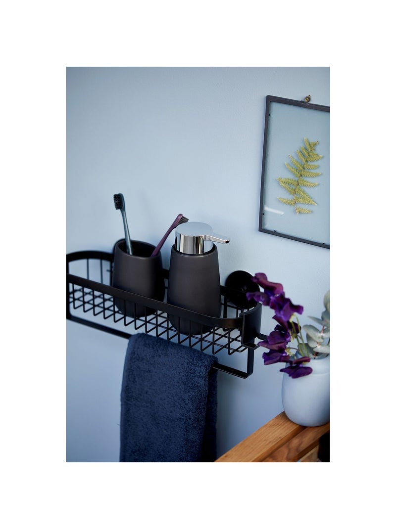 Etagère murale de salle de bain indus Classic - L. 35 cm - Noir Noir - Kiabi