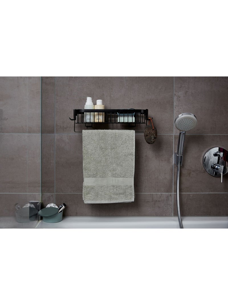 Etagère murale de salle de bain indus Classic - L. 35 cm - Noir Noir - Kiabi