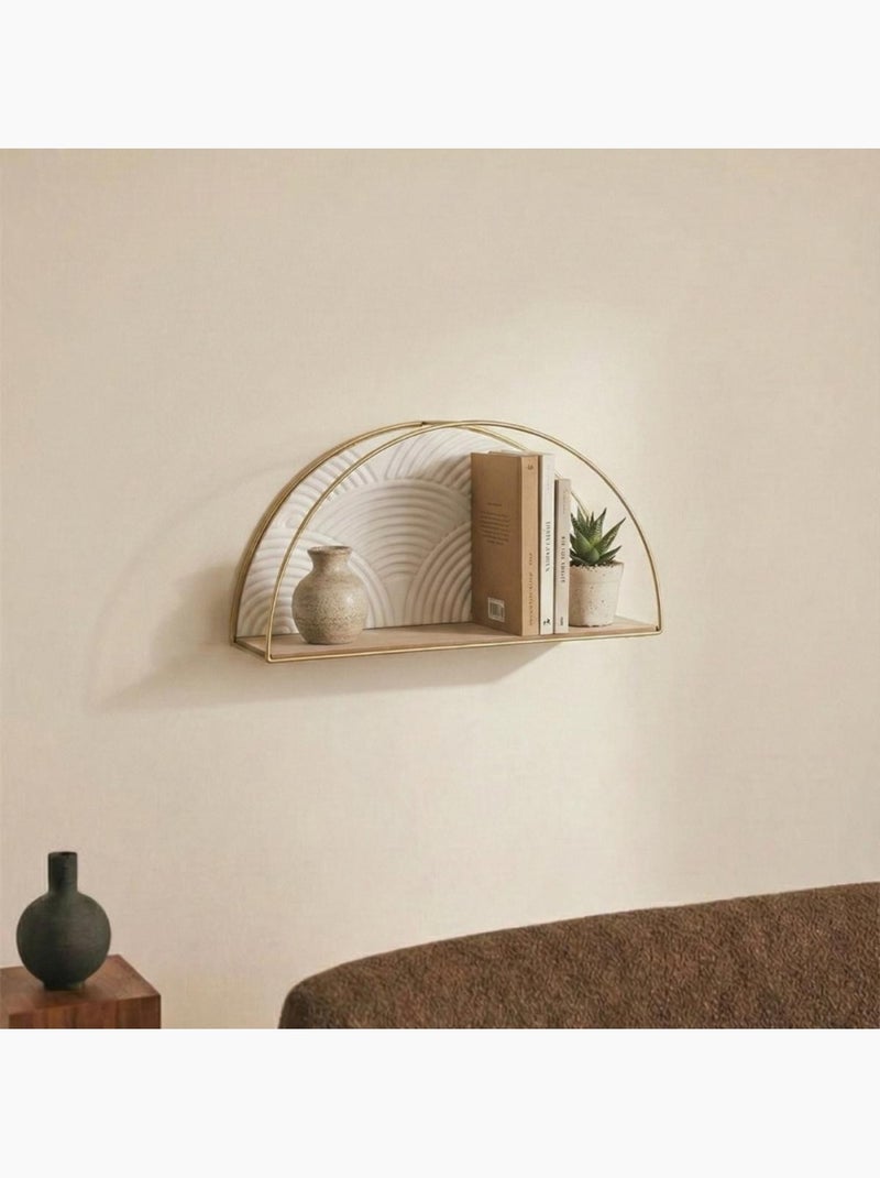 Etagere murale demi cercle 41cm Beige - Kiabi