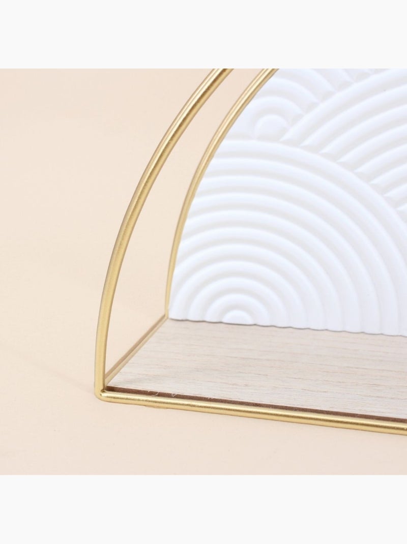 Etagere murale demi cercle 41cm Beige - Kiabi
