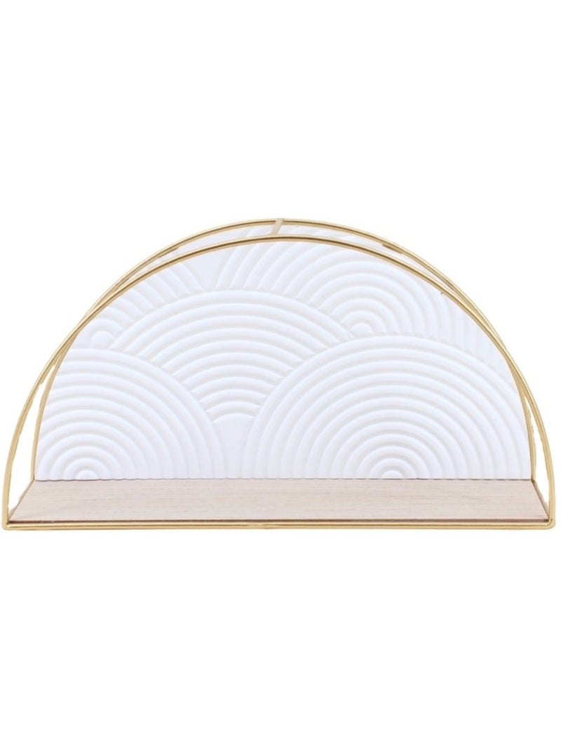 Etagere murale demi cercle 41cm Beige - Kiabi