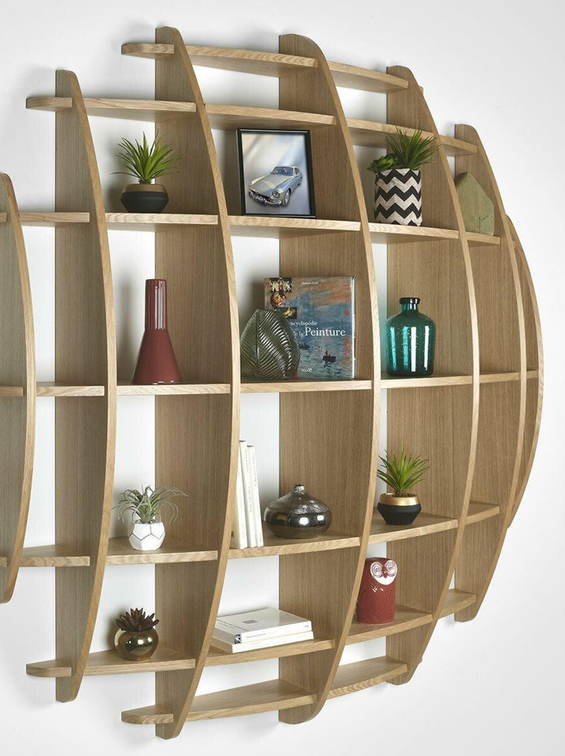 Etagère murale Demi lune Deva - AKITEN RETAIL Marron - Kiabi
