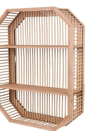 Étagère murale design octogonale 2 niveaux