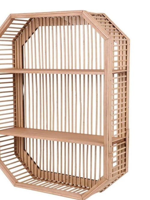 Étagère murale design octogonale 2 niveaux - Kiabi