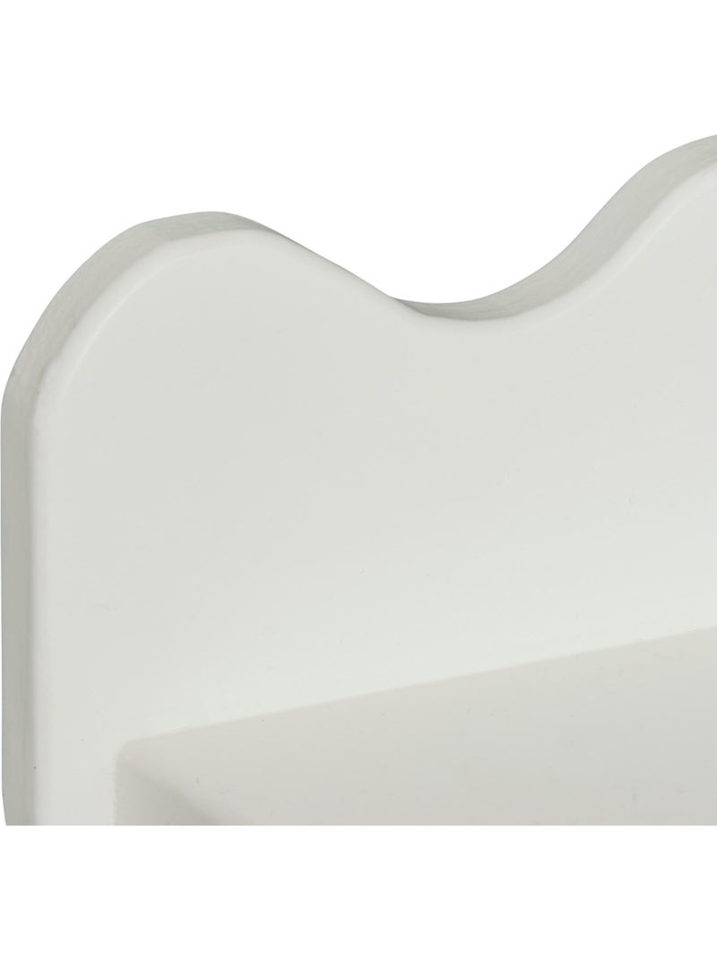 Étagère murale design vague en bois SALINA Blanc - Kiabi