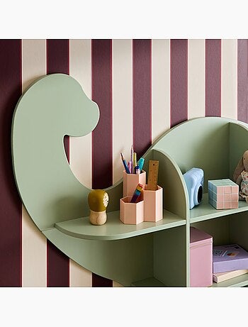 Etagère murale dinosaure 5 espaces de rangement Brachi