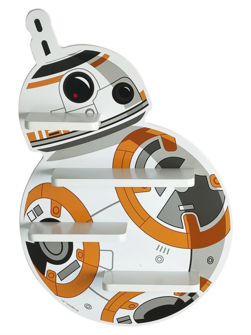 Etagère murale Droïde BB-8 Star Wars VII Le Réveil de la Force - 50x33,6x8 cm Orange - Kiabi
