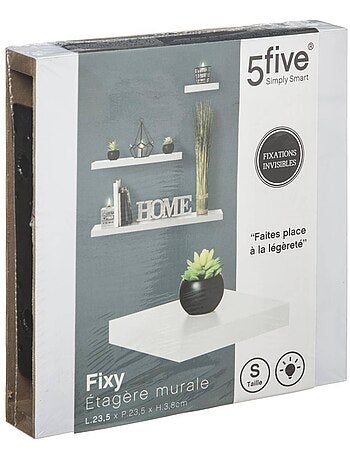 Etagère murale effet bois à fixation invisible FIXY
