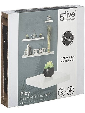 Etagère murale effet bois à fixation invisible FIXY
