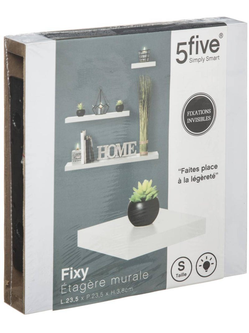 Etagère murale effet bois à fixation invisible FIXY Blanc - Kiabi