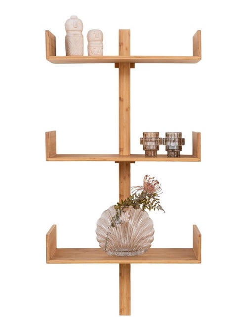 Étagère murale en bambou naturel 50 x 102 cm - House Nordic - Kiabi
