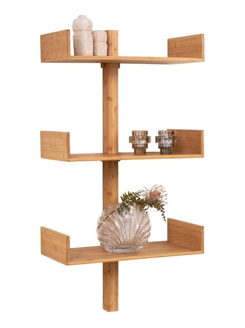 Étagère murale en bambou naturel 50 x 102 cm - House Nordic - Kiabi