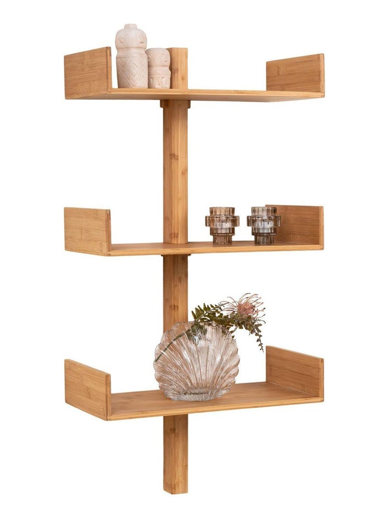 Étagère murale en bambou naturel 50 x 102 cm - House Nordic Marron - Kiabi