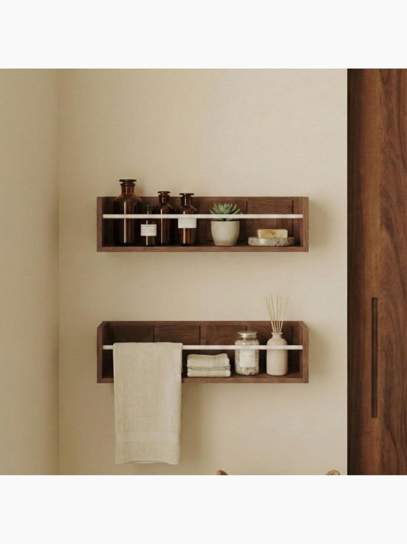 Etagère murale en bois 50cm Beige - Kiabi
