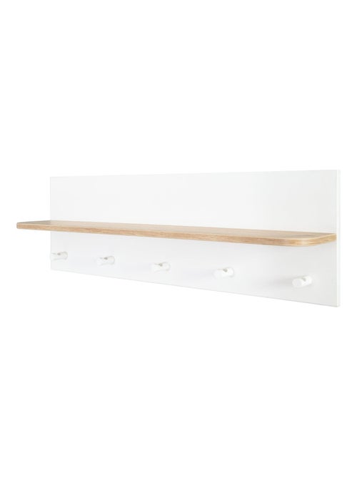 Étagère murale en bois avec 5 patères pour la chambre d'enfant 'Roba ava' - Kiabi