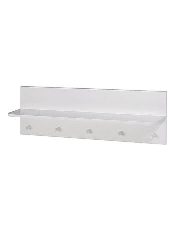 Étagère murale en bois avec 5 patères pour la chambre d'enfant 'Roba maren 2'