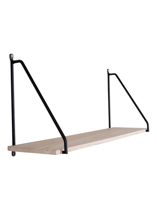 Étagére murale en bois naturel avec cadres noirs - House Nordic - Kiabi