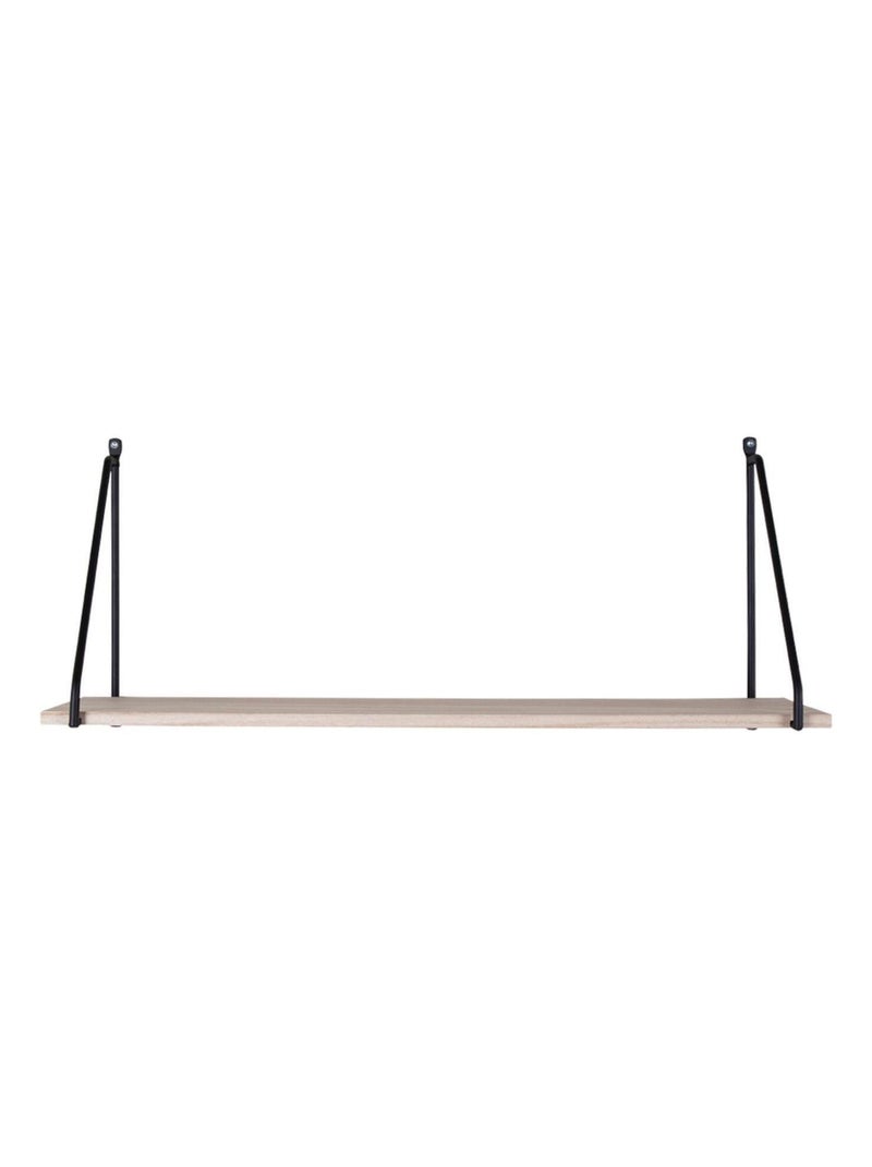 Étagére murale en bois naturel avec cadres noirs - House Nordic Noir mat - Kiabi