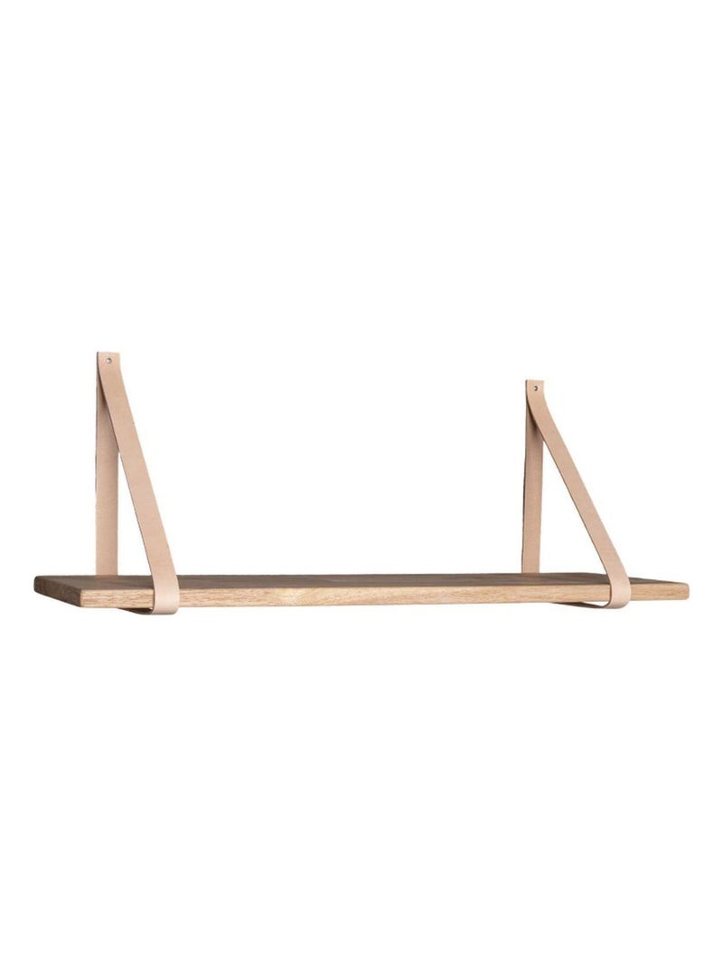 Étagère murale en bois naturel avec lanières en - House Nordic Marron - Kiabi