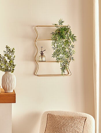 Étagère murale en métal à forme ondulée