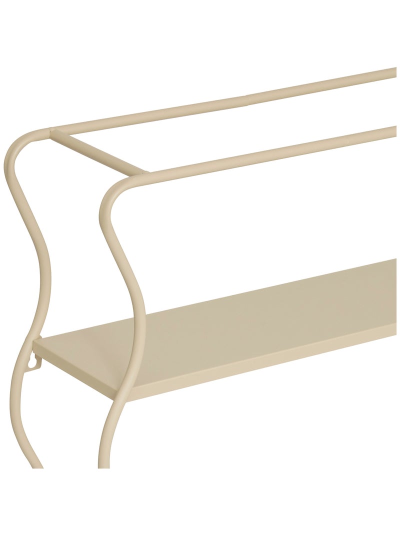Étagère murale en métal à forme ondulée Beige - Kiabi