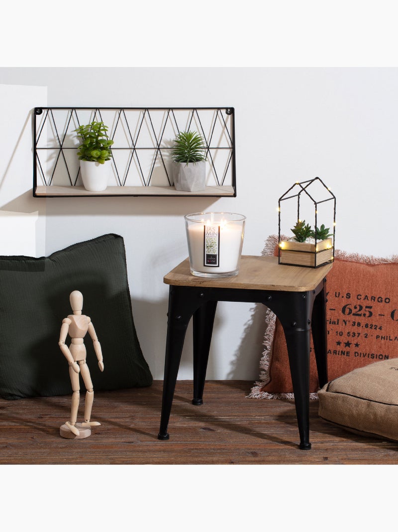 Etagère murale en métal filaire Noir - Kiabi