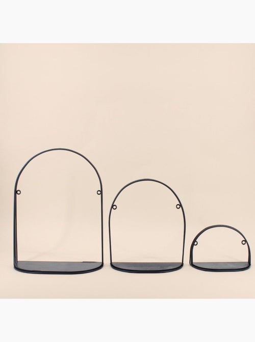 Etagère murale en métal noir 21x14cm - Kiabi