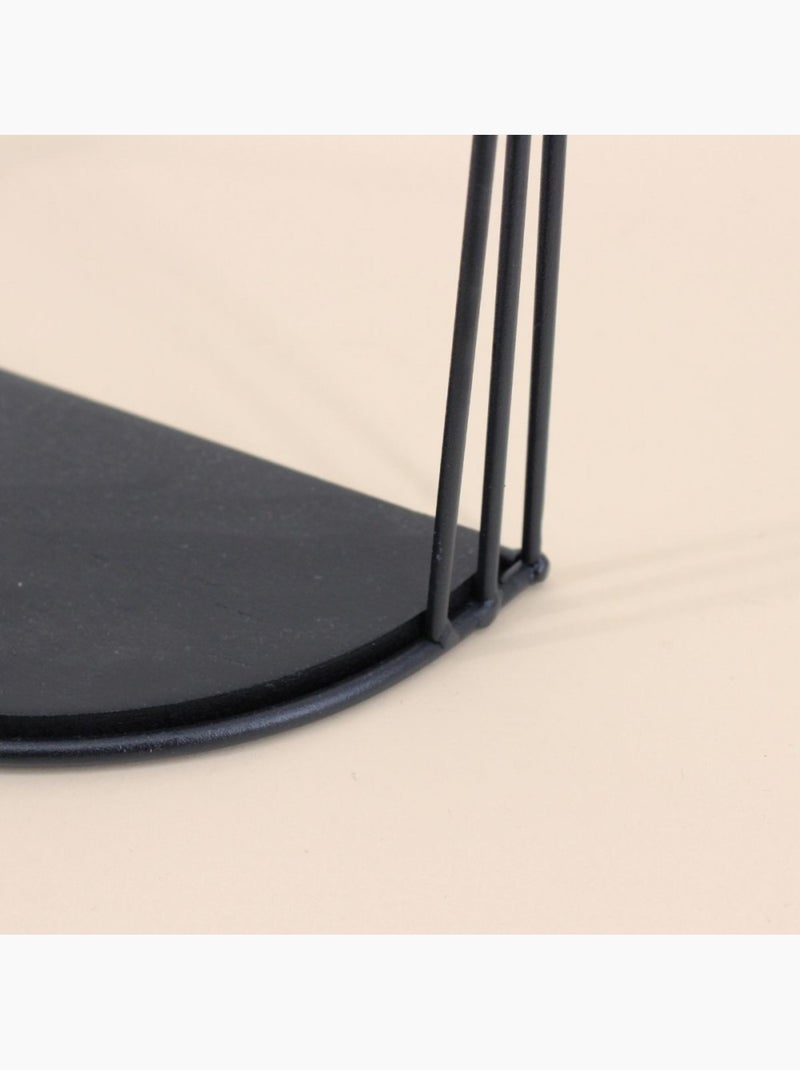 Etagère murale en métal noir 30x25cm Noir - Kiabi