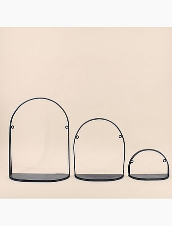 Etagère murale en métal noir 40x30cm
