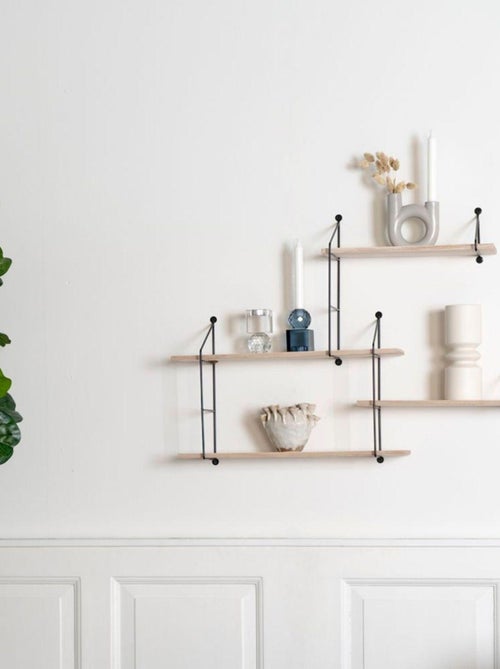 Étagère murale en pin 60 x 15 x 44 cm - House Nordic - Kiabi