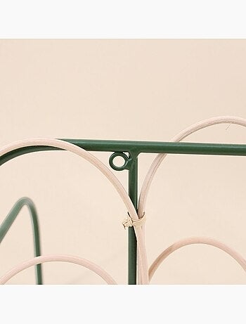 Etagère murale en rotin et métal 45cm