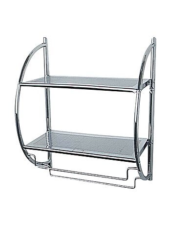 Etagère murale Exclusive à 2 rayons - Chromé