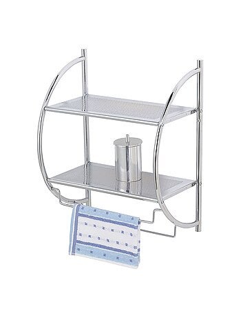 Etagère murale Exclusive à 2 rayons - Chromé