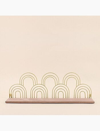 Etagère murale forme arches dorés 50cm