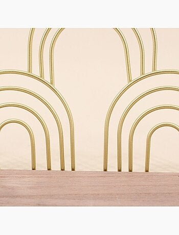 Etagère murale forme arches dorés 50cm