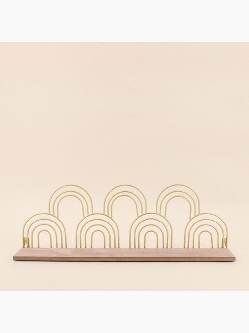 Etagère murale forme arches dorés 50cm - Kiabi