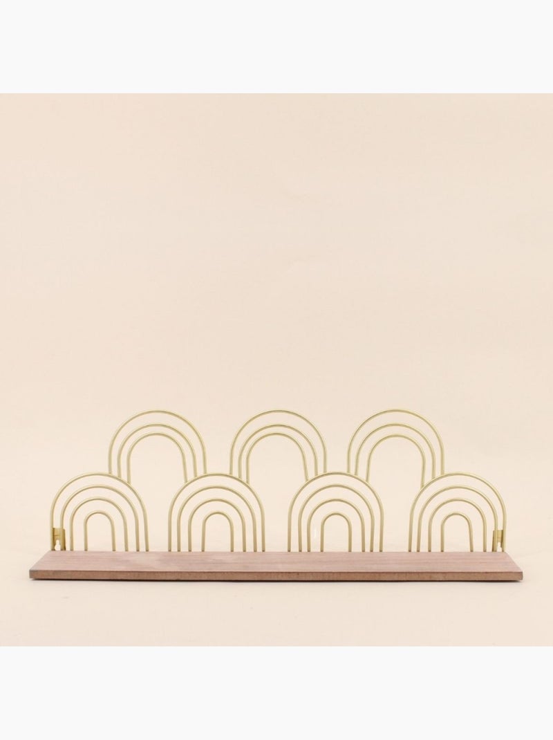 Etagère murale forme arches dorés 50cm Doré - Kiabi