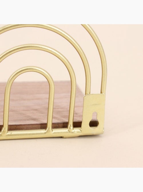 Etagère murale forme arches dorés 50cm - Kiabi
