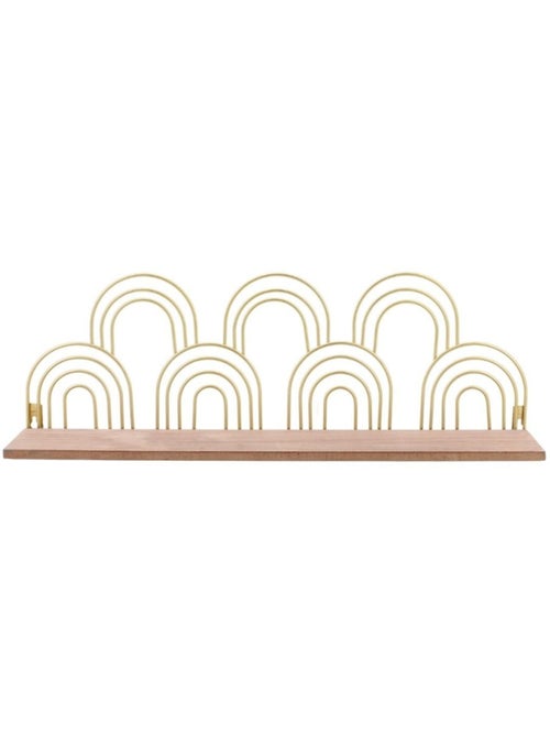 Etagère murale forme arches dorés 50cm - Kiabi