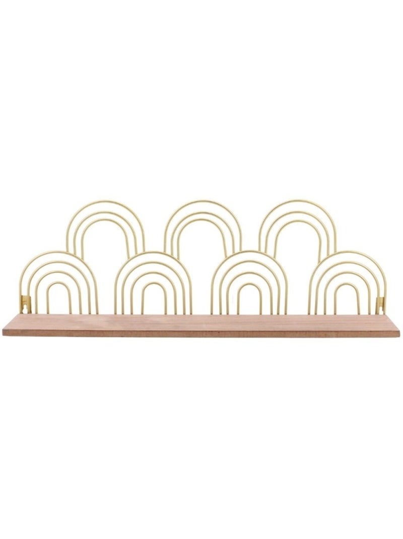 Etagère murale forme arches dorés 50cm Doré - Kiabi