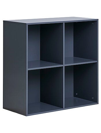 Étagère murale Horne - Étagère murale, bois peint, gris foncé 69x30x69 cm