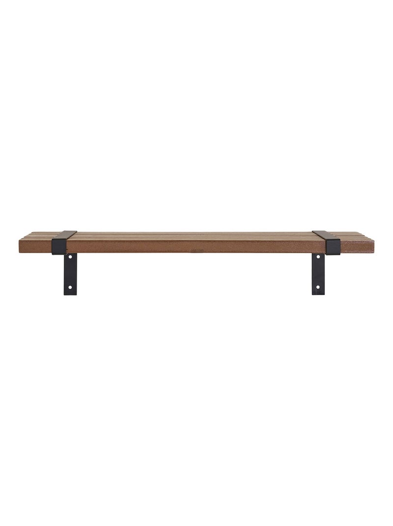Étagère murale Luxor - Étagère murale, placage frêne/métal, nature/noir 50x15x10 cm Bois naturel - Kiabi
