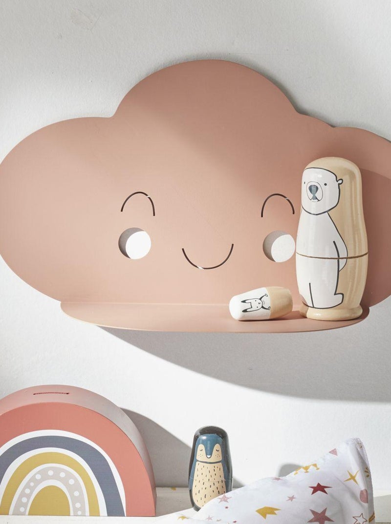 Etagère murale nuage en métal LA TETE DANS LES NUAGES Rose - Kiabi