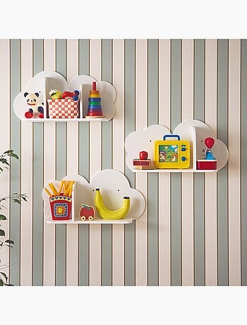 Etagère murale nuage pour chambre enfant (lot de 3) Nephos