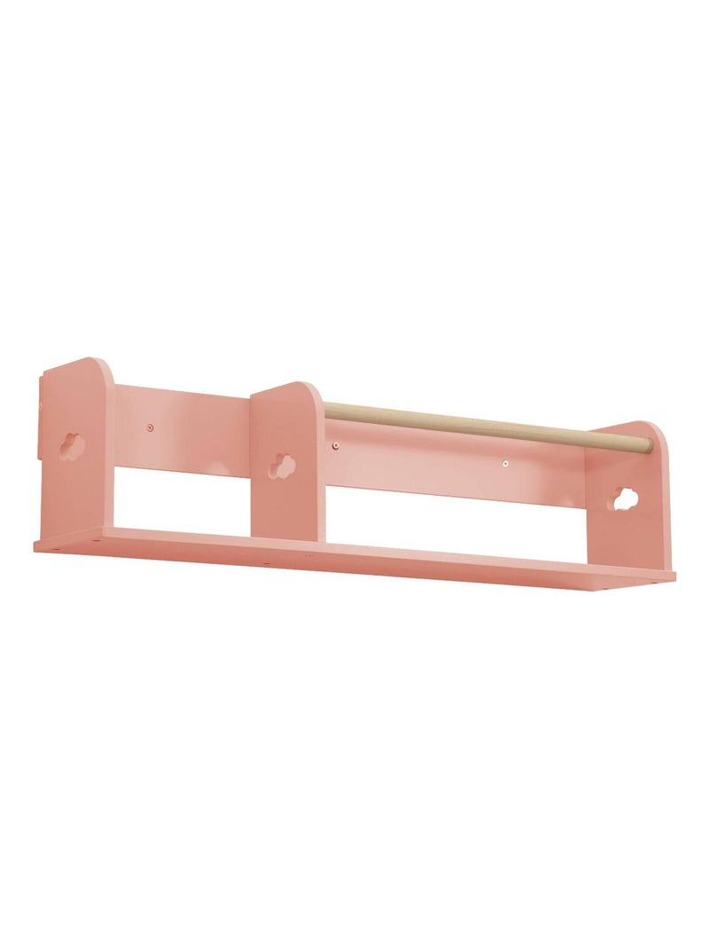 Etagère murale rangement chambre enfant 80cm Nephos Rose - Kiabi
