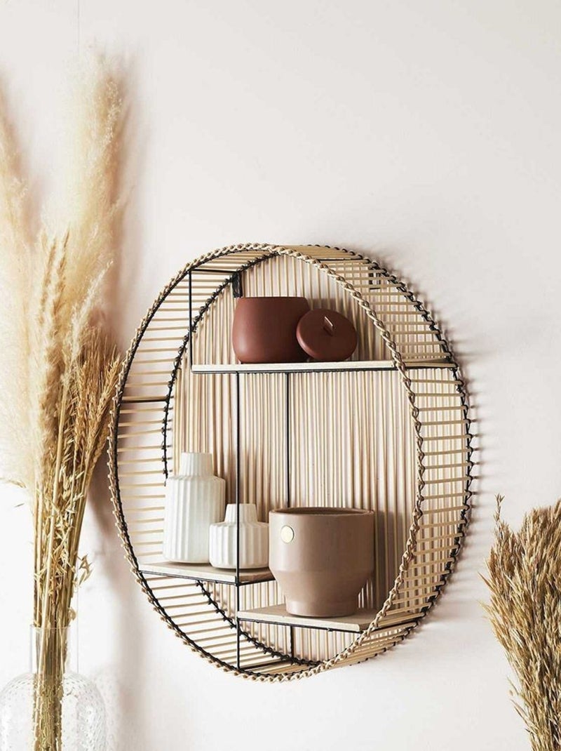 Etagère murale ronde java D53 Beige - Kiabi