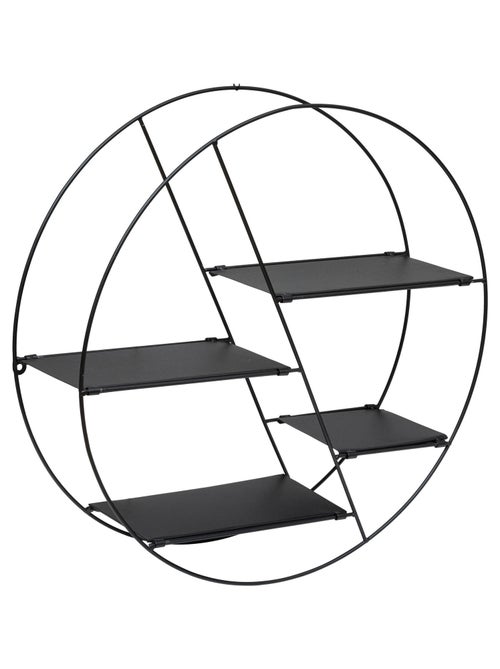 Étagère murale ronde "Lara" diamètre 50 cm Atmosphera - Noir - Kiabi