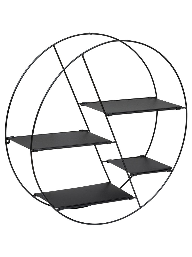 Étagère murale ronde "Lara" diamètre 50 cm Atmosphera Noir - Kiabi