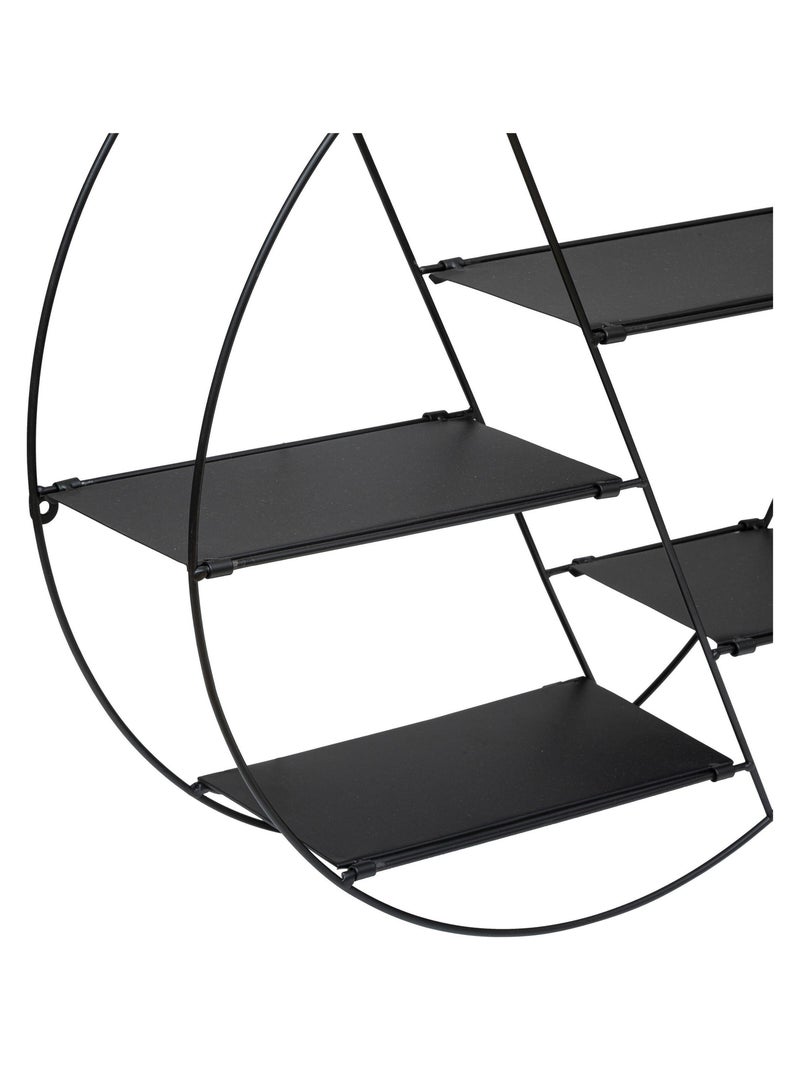 Étagère murale ronde "Lara" diamètre 50 cm Atmosphera Noir - Kiabi