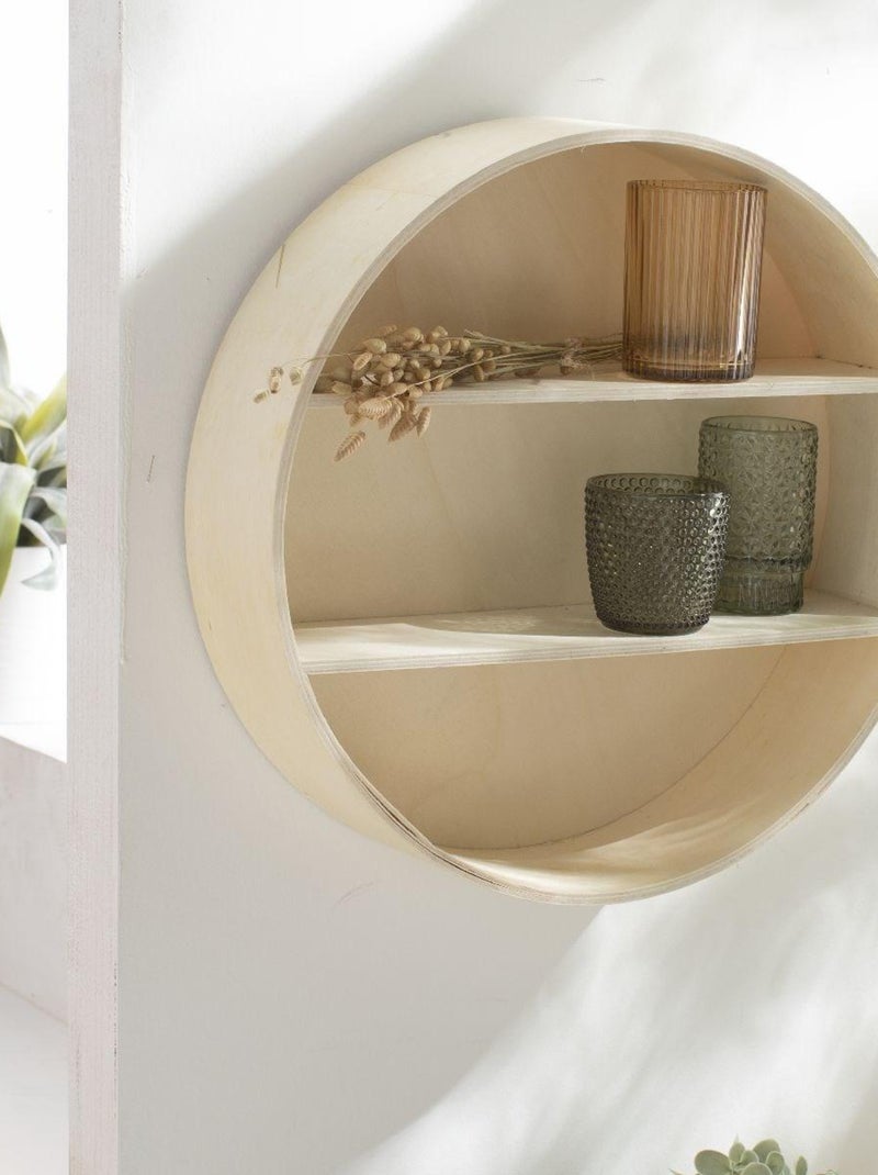 Etagère murale ronde SIMPLICITY Beige - Kiabi
